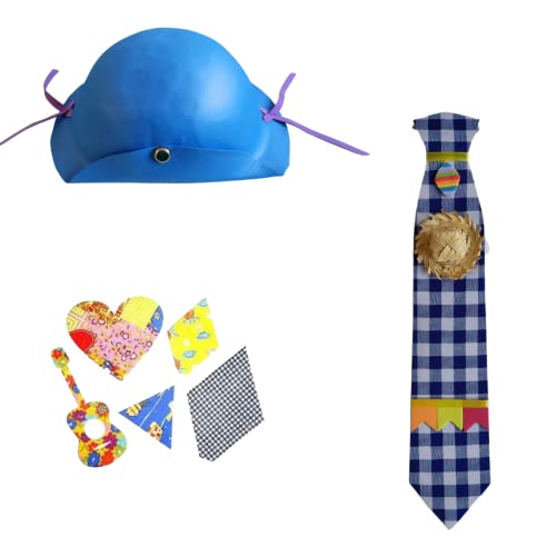 Kit Caipira Infantil Festa Junina 7 Peças - Festa Junina São João