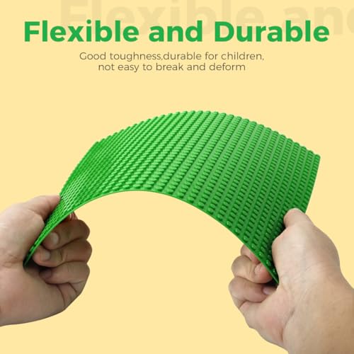 Image of Classic Baseplates Building Plates-10 inch x 10 inch Building Boards,100% Compatible with All Major Brands and Activity Table, Creative Platforms Mats for Toy Bricks (Green-10, 10 Pack)