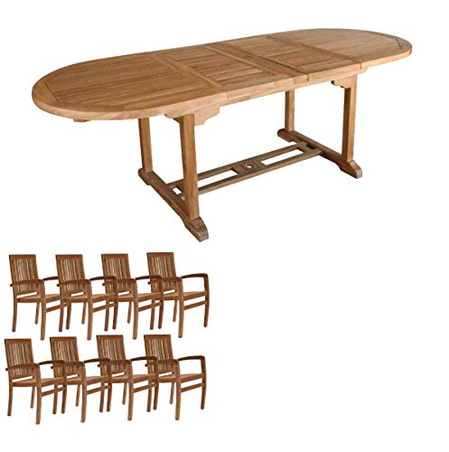 Oval Teak Outdoor Dining Table: Stylish, Durable Patio Dining Solutions 8 41VLXWqCoPL. SL500