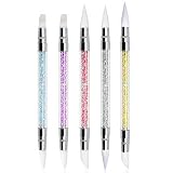 5Pcs Rhinestone Nail Art Brushes Silicone Nail Art Sculpture Pen Nail Art DIY Decoration Tool Nail P