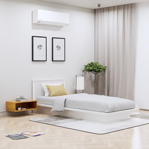 Image of Bniture Modern Low Height Single Size Bed Without Storage | Engineered Wood Platform Bed Designer Headboard | Bed King Size Wooden Cot Double Bed for Bedroom 3 Year Warranty (Frosty White)