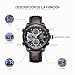 Imagen de Naviforce Relojes Digitales Militares de para Hombres Reloj de Pulsera de Cuero Multifuncional de Cuarzo analógico Impermeable Relojes