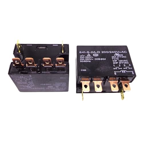 Relé 841-S-2A-D 12V CC componente electromecánico de dos polos abiertos 5