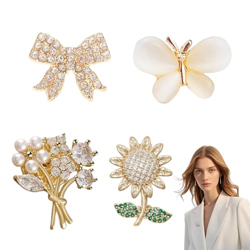 3,🌟【Versatile e Pratico】Questo brooch è perfetto per fissare i tuoi vestiti, come camicie, giacche o abiti, senza compromettere lo stile. La sua dimensione compatta lo rende ideale per fissare colli, scollature e bordi senza cuciture, mantenendo il tuo look impeccabile per tutta la giornata.
