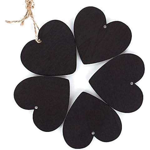 Gasea 15pcs Mini Heart Chalkboard Signs Cover