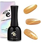 Eiiii Gel Nail Polish Orchid Pop Gold 1 Pc, 3 Styles in 1- Shimmer Cateye Pearl Shell Pattern,Pre...