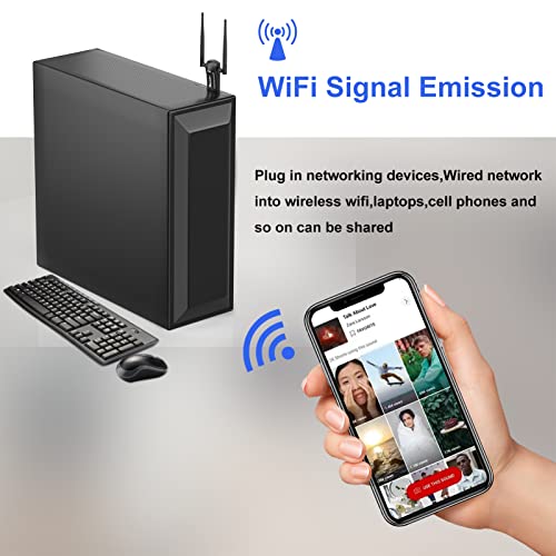 Usb Wifi Wireless Adapter For Pc - Techkey 1200Mbps Dual Band 2.4Ghz/300Mbps 5Ghz/867Mbps High Gain Dual 5Dbi Antennas Network Wifi Usb 3.0 For Desktop Laptop With Windows 10/8/7/Xp Mac Os/10.9-10.15… #TOP5