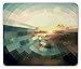 Produktbild Drempad Gaming Mauspads Custom, Abstract Mouse Pad, Blurred Squares with Conicentric Focus and Abstract Landscape Background, Standard Size Rectangle Non-Slip Rubber Mousepad, Redwood Sky Blue