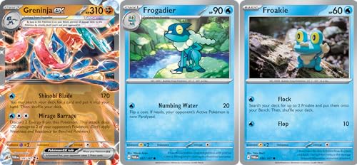 Greninja ex 106/167 Twilight Masquerade Pokemon Card Lot Frogadie & Froakie