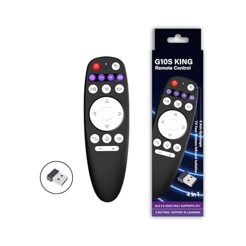 BOXPUT G10S King Remote Control, BT5.0 & USB 2.4G RF Remote Air Mouse Remote Control 6 Axis Gyroscope and Infrared Learning for Android TV Box TV Stick Smart Set Top Box Smart Projector Cover