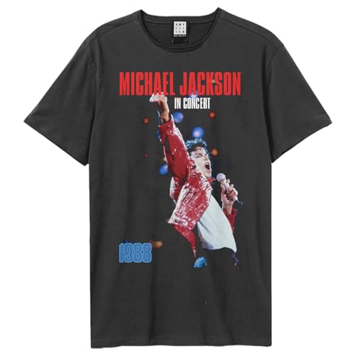 Amplified Michael Jackson - 1988 Live in Concert | Farbe: Dunkelgrau 100% Baumwolle Größe: M