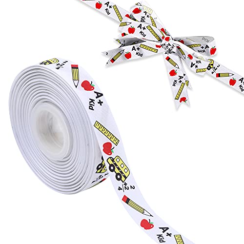 KatchOn Back to School Ribbon - 10 Yard | Themed Ribbon for Decorations | Teacher & First Day of School