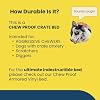 K9 Ballistics Chew Proof Armored Padded Dog Crate Bed, Virtually Indestructible, Legs Included (Obsidian Black, Large (41 L x 27 W x 5 H))