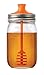 Jarware 82623 Honey Dipper Lid for Regular Mouth Mason Jars, Orange