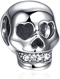 Soufeel Terrible Skull Charm 925 Sterling Silver Halloween Jewelry Making Charm