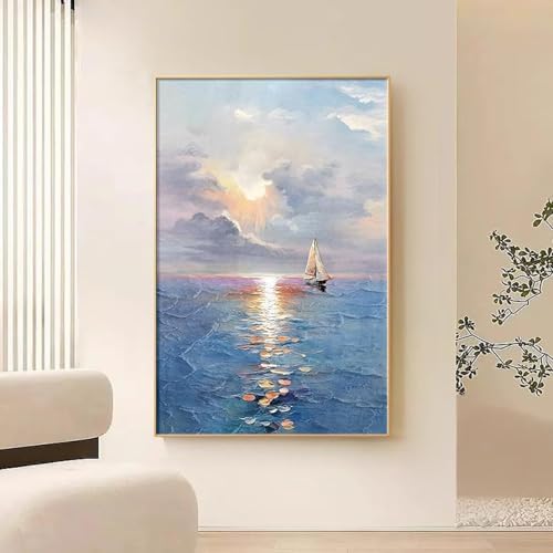 Decorative Fuse Cabinet Breaker Box Cover - Electric Panel Hiding Panels for Indoor/Outdoor Use, Wall-Mounted Electric Cover (Blue2, 60x80cm/23.6x31.4in)