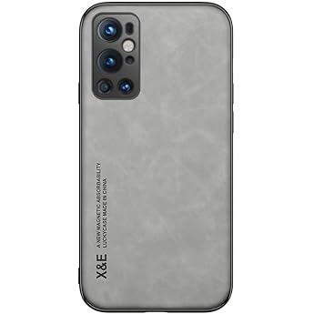Kepuch Silklike Case for Oneplus 9 Pro - Case Built-in Metal Plate for Oneplus 9 Pro - Grey