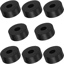 8Pcs Rubber Isolation Pads OD 1" 25mm ID 0.4"10mm Thick 0.4"10mm Black Round Rubber Washer Anti Mechanical Damping Pads