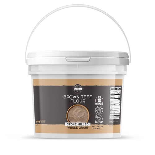 Birch & Meadow 1 Gallon Brown Teff Flour, Non GMO, Natural