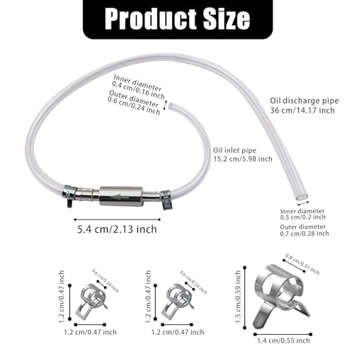 EKUWU Brake Bleeder Hose, Universal Car Motorcycle Clutch Brake Fluid Bleeder Kit, One Way Check Valve Tube Bleeding Tool Kit for Hydraulic System Bleeding