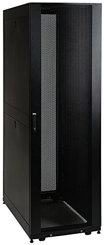 Tripp Lite 42U Knock-Down Standard-Depth Rack Enclosure Cabinet Kit, 3000-lb. capacity, Black (SR42UBKD)
