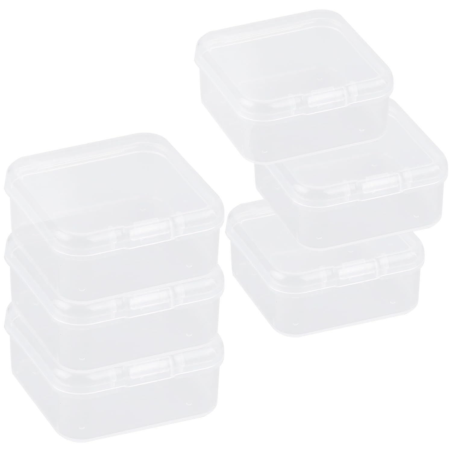 4 Scatoline Trasparenti Con Coperchio 10x6.6x3.85cm - Porta Oggetti, Perline, Gioielli - Foto 8