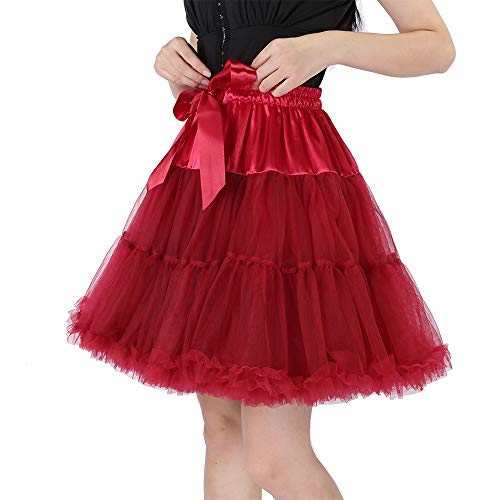 Image of Tutu Skirt as Well as Petticoat above Knee Underskirt Tulle Crinoline slip