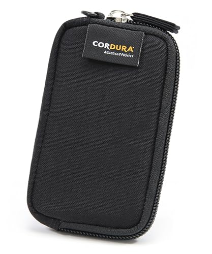 【富士登山で活躍】 小銭入れ コインケース コインホルダー ケース コーデュラ 財布 撥水 ミニ ポーチ [STREAM] (タフモデル（CORDURA仕様）, ブラック)