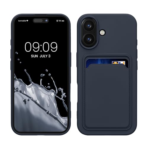 Ya en manzanajugosa.com: kwmobile Funda Billetera Compatible con Apple iPhone 16 Funda con Tarjetero - Carcasa Cartera Protectora con Espacio para Tarjeta - Azul Oscuro