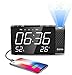 Produktbild Projektionswecker, Cadrim Digital Wecker mit Zeit-Projektion, LED- Display 6,3" FM Radiowecker mit Projektion, digitaler Wecker Datensicherung mit Batterie am Stromausfall