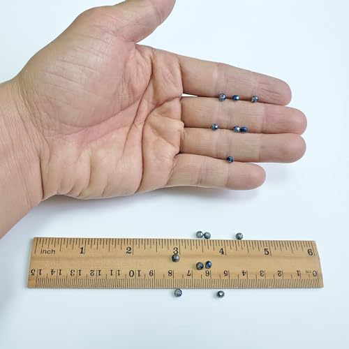 Image of 4mm Rondelle Clear Blue Glass Beads for Jewelry Making 1200pcs Faceted Briolette Shape Crytal Spacer Beads for Bracelet Necklace, bz-wholesale-4mm-Clear Blue-n