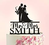 TiTaicor Saxophone Wedding Cake Topper,Saxophonist Cake Topper,Music Cake Topper,Music Band Party,Musical Instrument,Musician Cake Insert for Proposal Wedding Engagement Anniversary Birthday.