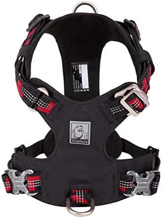 WINHYEPET Truelove Explosion-Proof Waterproof Fabric Dog Harness High Density Nylon Webbing Light-Weight Outdoor Product Suitable Small and Medium Large Dog TLH6282(Black, M)