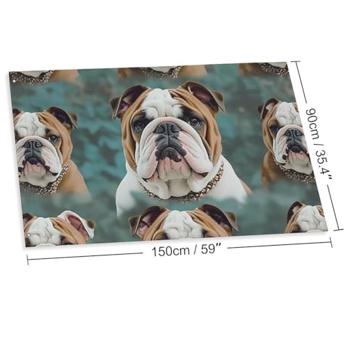 Drapeau bouledogue anglais double face haute résistance cour - 2