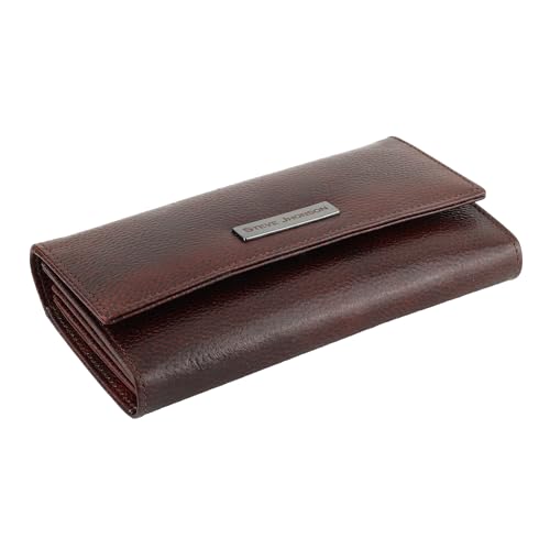 Image of Steve Jhonson Leather Wallet for Women - Mini Hand Purse with Card Holder - Women Stylish Clutch - Cute Mini Ladies Wallet for Daily Use - Fancy Ladies Purse with Slim Design (Brown)