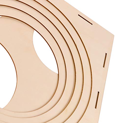 9 Holes Collapsible Wood Balloon Sizer Cube Box from 2" to 10",Balloon Measurement Tool for Birthday,Wedding,Party Decorations,Balloon Arches Columns (12" x 12" x 12") – Image 6