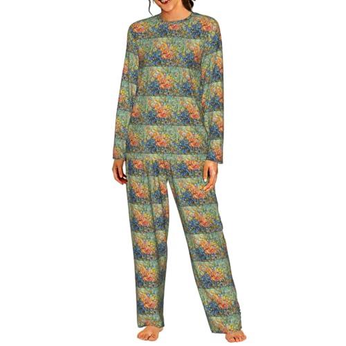 Ensemble pyjama haut de gamme femme : douceur et élégance de l'imprimé coloré