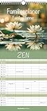 Alpha Edition - Zen 2026 – Familienkalender 19,5x45 cm – 5 Spalten für Termine – Wandplaner mit Feiertagen (DE/AT/CH) – 4-sprachig – Mit Naturfotografien – Viel Platz für Eintragungen