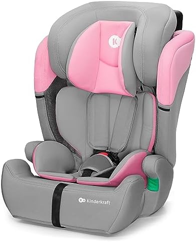 Kinderkraft COMFORT UP Autokindersitz i-Size, 76-150 cm, Rosa | 76-150 cm, ECE R129, Mitwachsender Autositz, EASY GROW SYSTEM, 11-fach verstellbare Kopfstütze, atmungsaktiver Bezug
