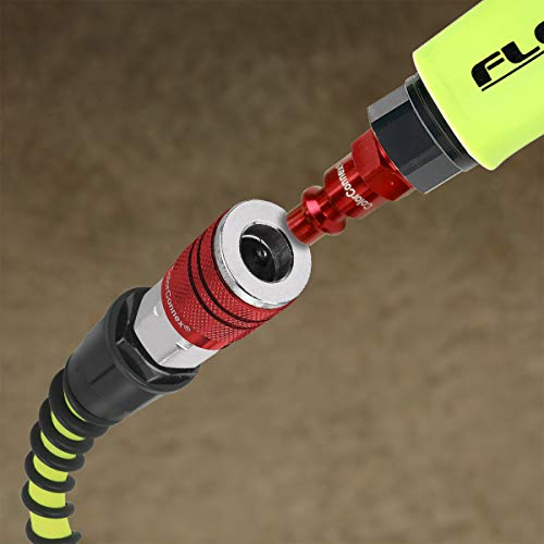 Flexzilla Pro Air Hose With Colorconnex Industrial Type D Coupler And Plug, 3/8 In. X 25 Ft. - Hfzp3825Yw2-D #TOP6