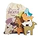 Le Toy Van Petilou Wooden Forest Stacker Tower & Bag Set Premium Wooden Toys for Kids Ages 12 Months & Up