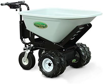 Overland Electric Powered Cart with 8 Cubic Foot Hopper on Heavy Duty 27-Inch Chassis, 750-Pound Capacity