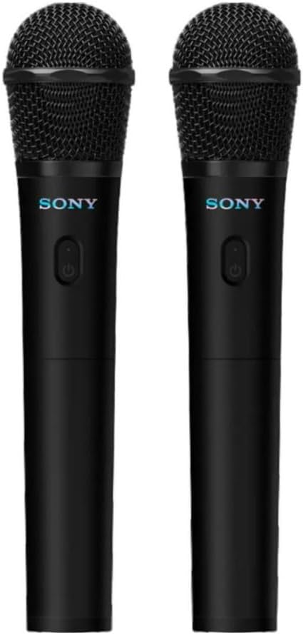 Sony ULT Mic Wireless Karaoke Black Microphone and Receiver with Duet Assist Bundle with Disposable Microphone Cover (2 Items)