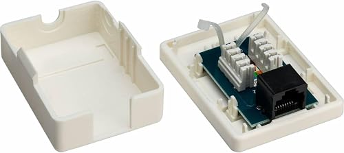 Goobay 1-Port RJ45 CAT 6 UTP Surface Mount Installation Box, White