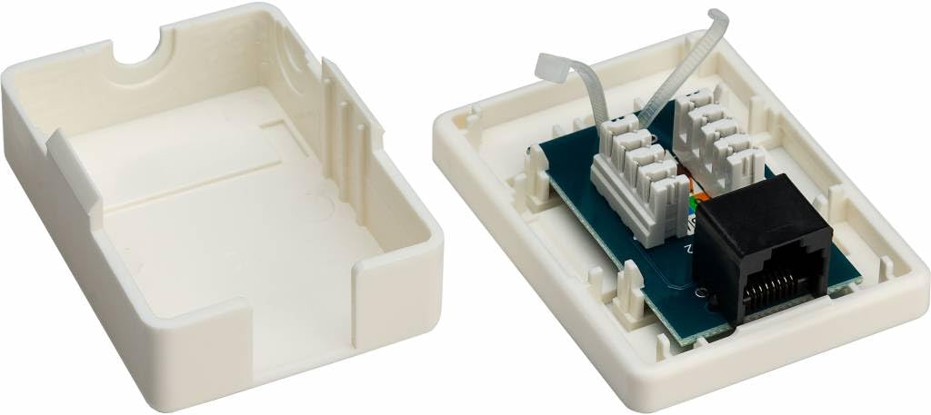 goobay 77632 1-port RJ45 Junction Box, CAT 6, UTP
