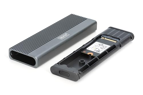 Digitus Alloggiamento Esterno M.2 - Usb 3.1 Gen2 Type-C - Fino A 10 Gbit/S - Supporta Ssd Sata E Nvme Fino A 8 Tb - Per Ssd 2230/2242/2260/2280 - Senza Attrezzi - Alloggiamento In Alluminio - Grigio - 9