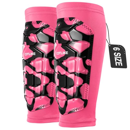 Soccer Shin Guards Kids Youth, Ski Shin Guard Sleeves for Boys Girls Adults Men Women, Protective Soccer Equipment for 2-18 Years Old Boys Girls, High Impact Resistant Breathable Comfortable(Pink,S)