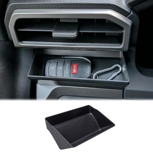 Drivers Air Vent Storage Tray Compatible with 2024 2025 2026 Toyota Tacoma and 2025 2026 Toyota 4Runner Accessories Drivers Side Extra Storage Organizer for Key Coin Card (Upgrade No need for tape)