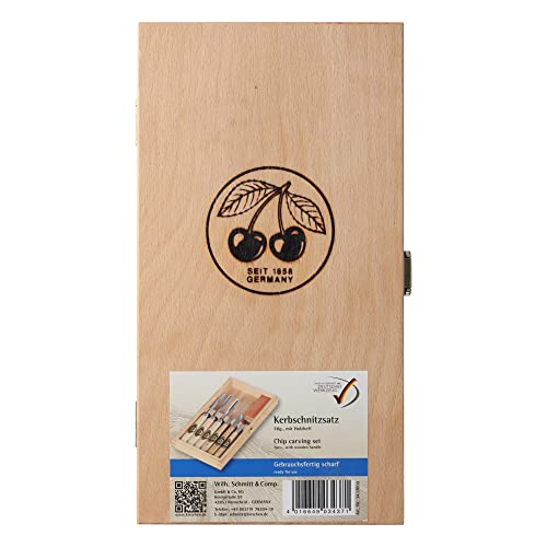 Two Cherries 515-3437 7-Piece Wood Carving Set in Wood Box - Thumbnail 3