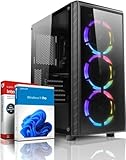 shinobee Gaming PC Intel Core i7 4790 (8 Threads, 4 GHz) - 32 GB - 1 TB SSD - GeForce GTX 970 4 GB GDDR5 - Windows 11 Prof - WLAN - Gamer PC Computer Rechner - #8391